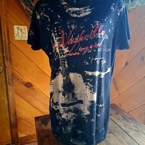 Women's Black Nashville Legend  (Willie Nelson) Tee Shirt Size XL